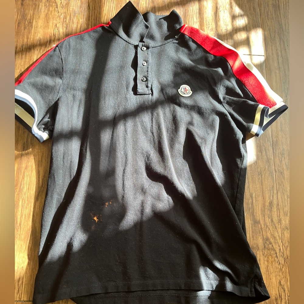 Black and red Moncler Collar Shirt
